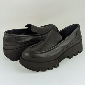 Paloma Barceló Teseo Iris Saw Edge Platform Loafer Moka Brown EU41 US 10.5 NIB